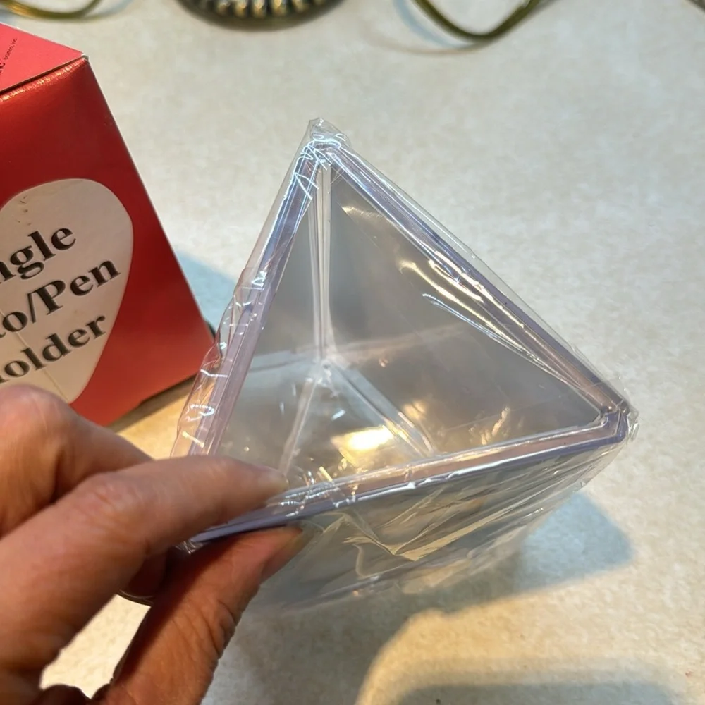 Vintage Giftco Triangle Photo/Pen holder